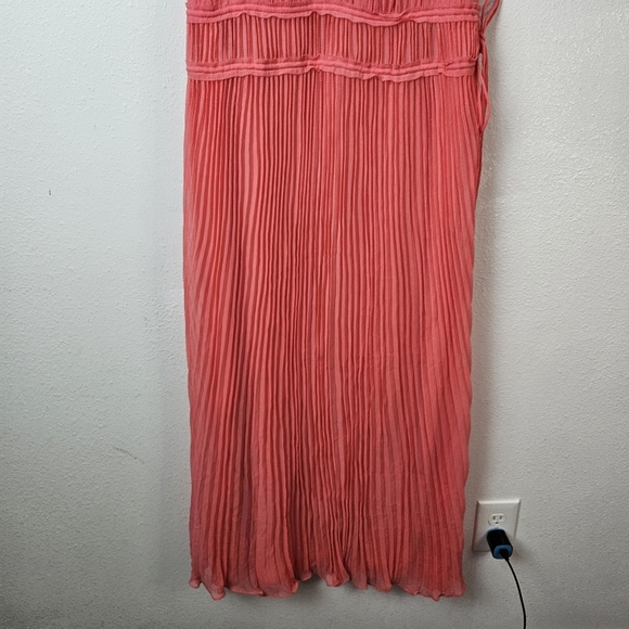 Lewit | Silk Pleated Long Maxi Dress Size 6 - Picture 4 of 9